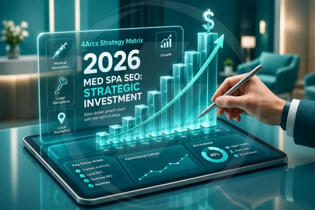 A 4Arcs Consulting strategic investment matrix for 2026 med spa SEO.